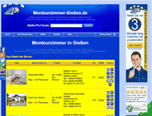 Tablet Screenshot of monteurzimmer-giessen.de